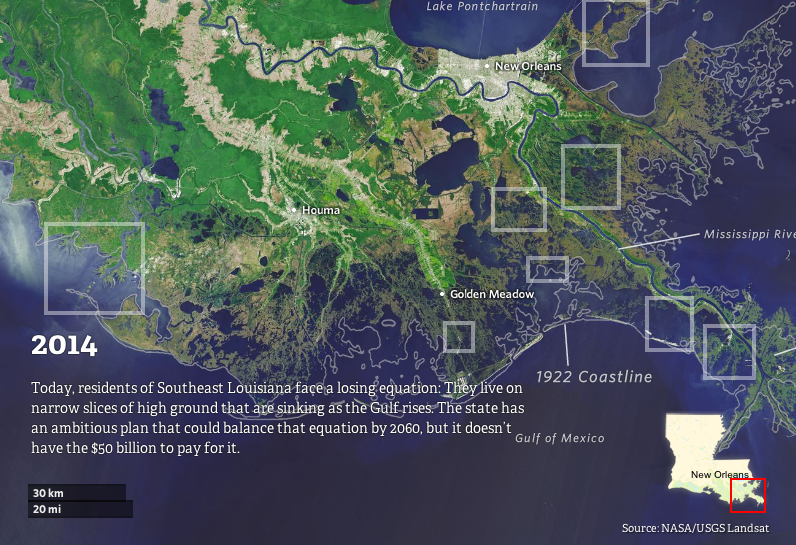 Software Developers Create Custom Map of Louisiana Losing Land